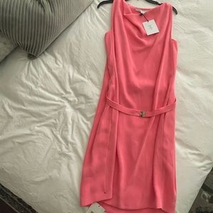 DVF Sleeveless Sheath Dress pink rose size 10